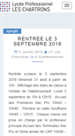 Mobile Screenshot of lyceeleschartrons.fr